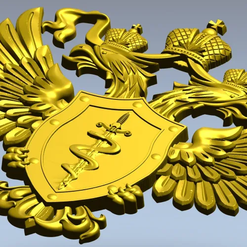 Герб ФСКН - 3D модель STL для ЧПУ