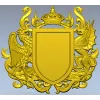 Heraldic Coat of Arms STL - Eagle & Dragon 3D Model for CNC