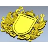 Heraldic Coat of Arms STL - Eagle & Dragon 3D Model for CNC