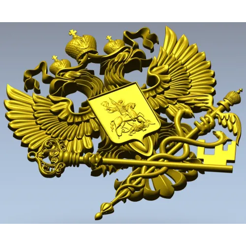 Герб налоговой службы - 3D модель в формате STL для ЧПУ
