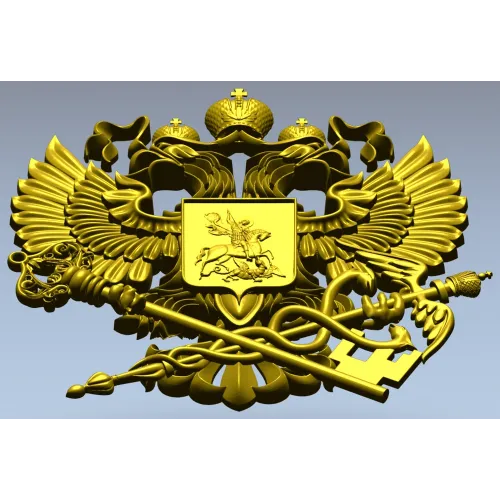 Герб налоговой службы - 3D модель в формате STL для ЧПУ