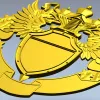 Двуглавый орёл - рельефный герб в формате STL для ЧПУ