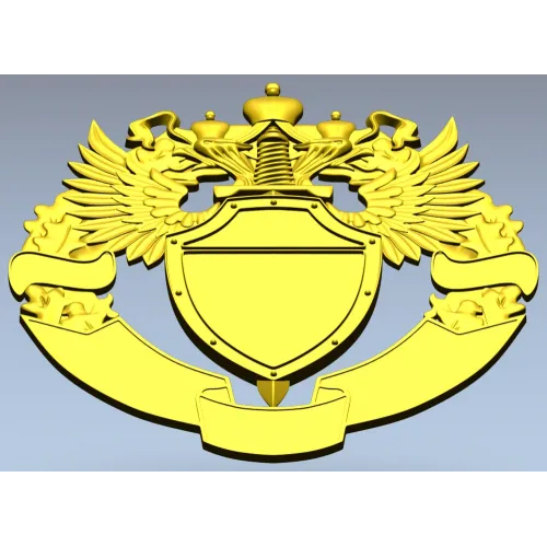 Двуглавый орёл - рельефный герб в формате STL для ЧПУ
