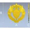 Двуглавый орёл - рельефный герб в формате STL для ЧПУ