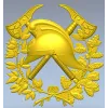 Firefighter Emblem 3D STL Model for CNC Milling