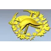 Firefighter Emblem 3D STL Model for CNC Milling