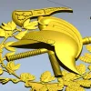 Firefighter Emblem 3D STL Model for CNC Milling