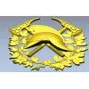 Firefighter Emblem 3D STL Model for CNC Milling