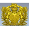 Heraldic Crest 3D STL for CNC - Ornate Coat of Arms
