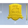3D модель герба "Краснодар" в формате STL для ЧПУ