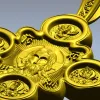 3D модель крест - Панагия Спаса Нерукотворного (STL для ЧПУ)