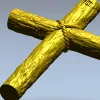 Деревянный крест с канатной перевязью - STL модель для ЧПУ