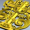 Golgotha Acanthus Cross - STL 3D Model for CNC
