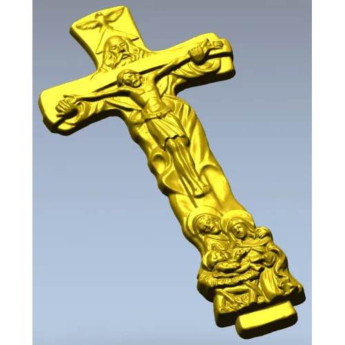 Trinity Relief Crucifix STL for CNC carving