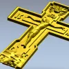Крест с распятием - 3D модель STL для ЧПУ