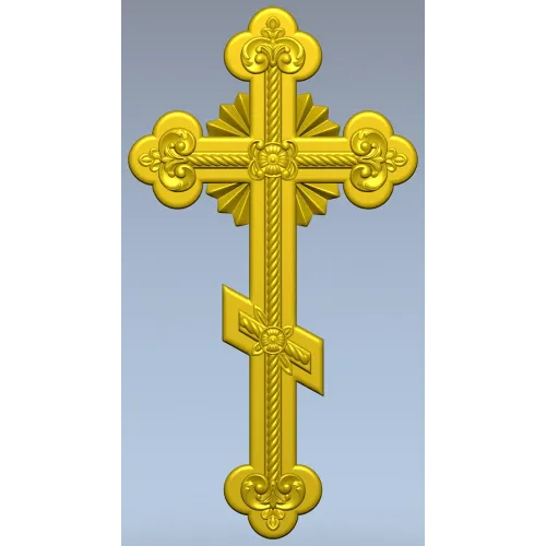 Православный крест в рельефе - stl модель для ЧПУ