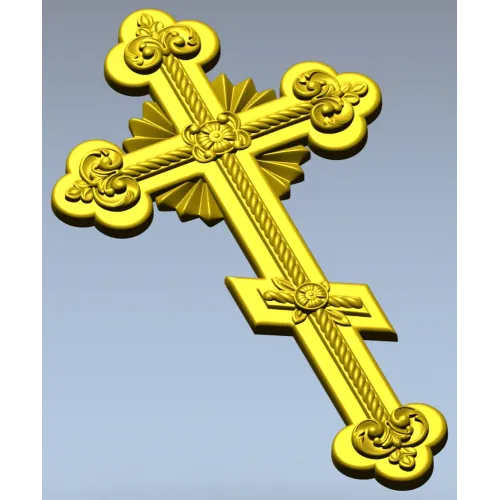Православный крест в рельефе - stl модель для ЧПУ