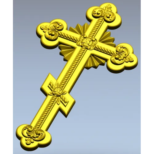 Православный крест в рельефе - stl модель для ЧПУ