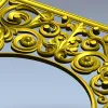 Арочная накладка в стиле рокайль - stl модель для ЧПУ