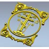 Православный крест в орнаментальной раме - STL модель для ЧПУ