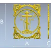 Православный крест в орнаментальной раме - STL модель для ЧПУ