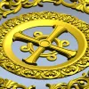 Ажурный крестовый медальон в рамке - STL модель для ЧПУ