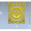 Ажурный крестовый медальон в рамке - STL модель для ЧПУ