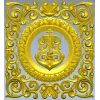 Барочный крест-якорь в резном медальоне - STL для ЧПУ