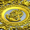 Барочный крест-якорь в резном медальоне - STL для ЧПУ