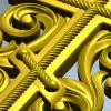 Ornate Orthodox Cross STL for CNC