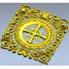 Круглый крест в медальоне - 3D модель STL для ЧПУ