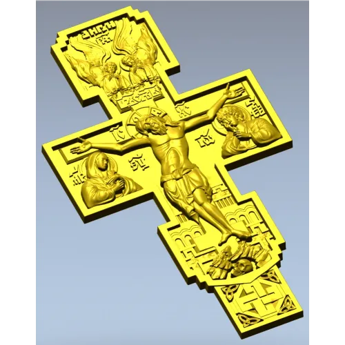 Распятие в восточно-христианском стиле - STL 3D модель для ЧПУ