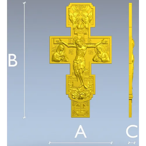 Распятие в восточно-христианском стиле - STL 3D модель для ЧПУ