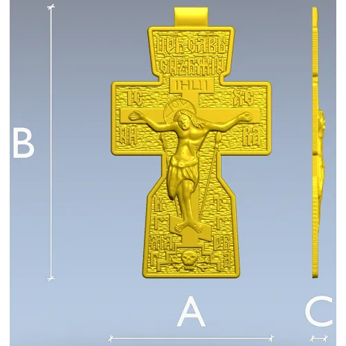 Православное распятие - 3D модель STL для ЧПУ