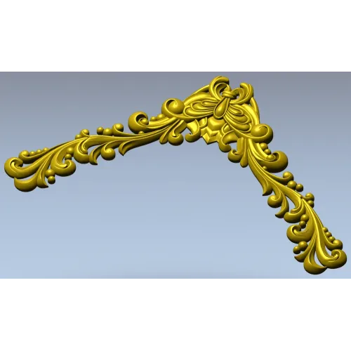 Baroque Acanthus Corner STL for CNC Milling