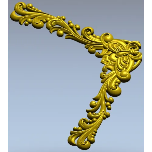 Baroque Acanthus Corner STL for CNC Milling