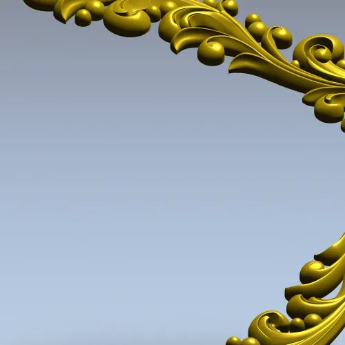 Baroque Acanthus Corner STL for CNC Milling