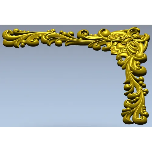 Baroque Acanthus Corner STL for CNC Milling