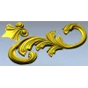Барочный парный угловой декор - 3D модель STL для ЧПУ