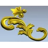 Барочный парный угловой декор - 3D модель STL для ЧПУ