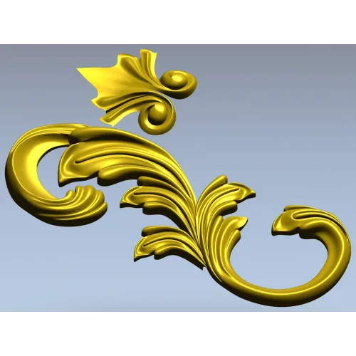 Барочный парный угловой декор - 3D модель STL для ЧПУ