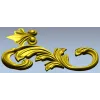 Барочный парный угловой декор - 3D модель STL для ЧПУ