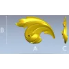 Акантовый угловой завиток - 3D модель STL для ЧПУ