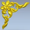 Floral Corner Ornament STL for CNC