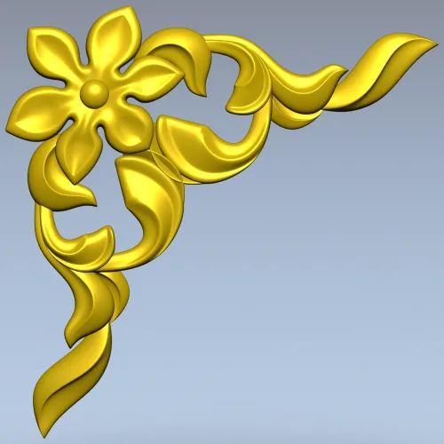 Floral Corner Ornament STL for CNC