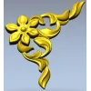 Floral Corner Ornament STL for CNC