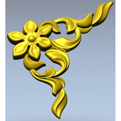 Floral Corner Ornament STL for CNC
