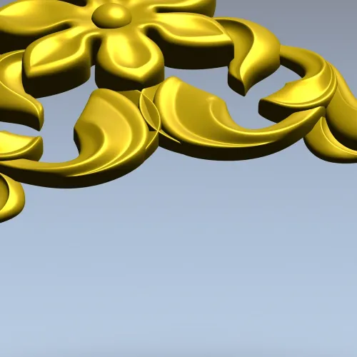 Floral Corner Ornament STL for CNC