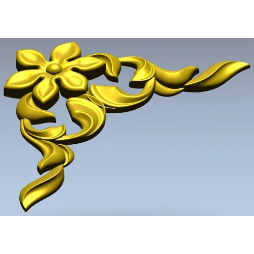 Floral Corner Ornament STL for CNC