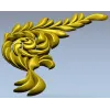Листовой вихрь - угловой декор STL для ЧПУ